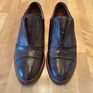 All Black, Grey, size 38, genuine leather, cutout loafer.